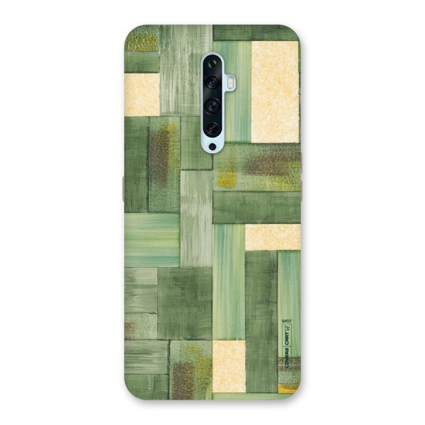 Wooden Green Texture Back Case for Oppo Reno2 F