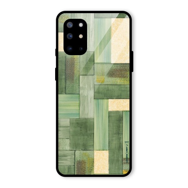 Wooden Green Texture Glass Back Case for OnePlus 8T