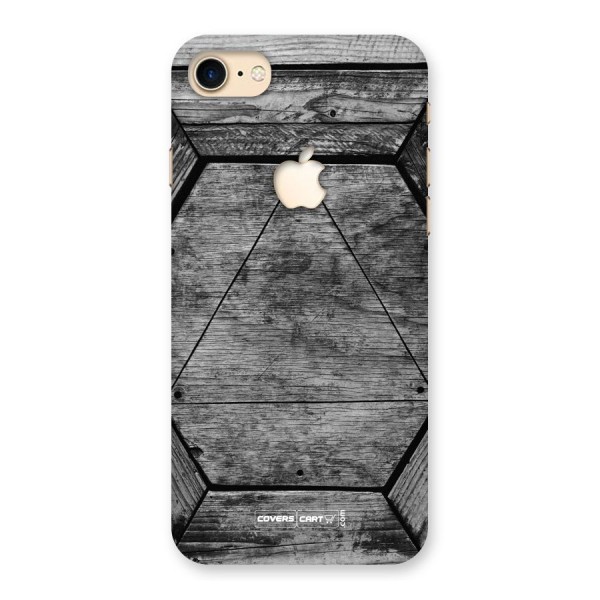 Wooden Hexagon Back Case for iPhone 7 Apple Cut