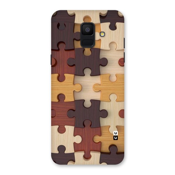 Wooden Puzzle (Printed) Back Case for Galaxy A6 (2018)
