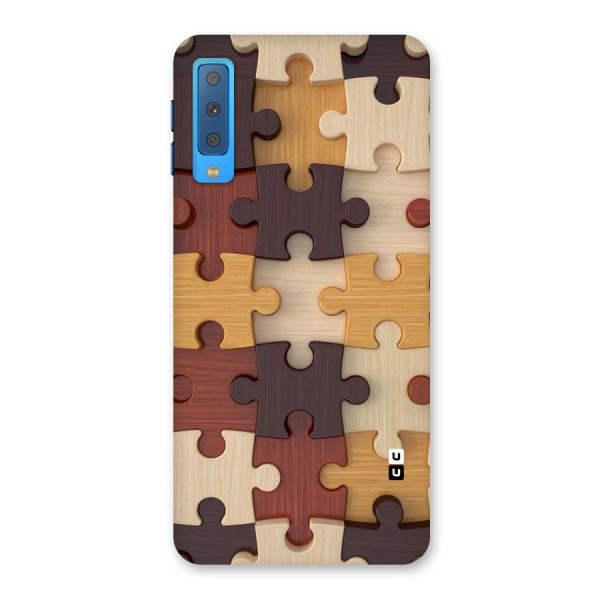Wooden Puzzle (Printed) Back Case for Galaxy A7 (2018)