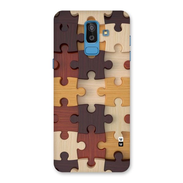 Wooden Puzzle (Printed) Back Case for Galaxy J8