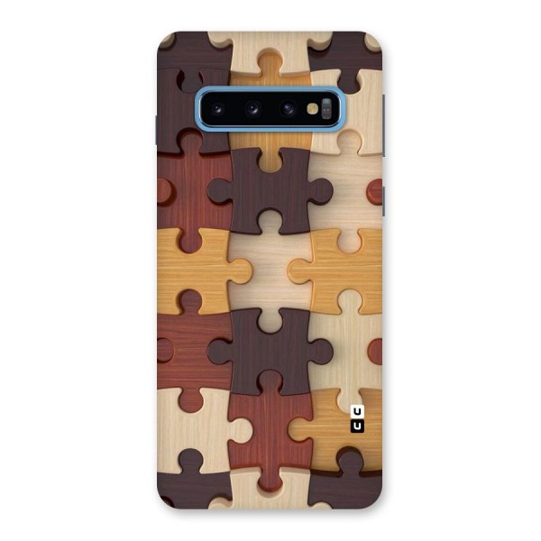 Wooden Puzzle (Printed) Back Case for Galaxy S10