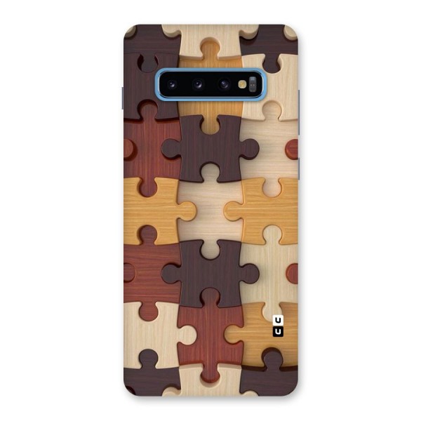 Wooden Puzzle (Printed) Back Case for Galaxy S10 Plus