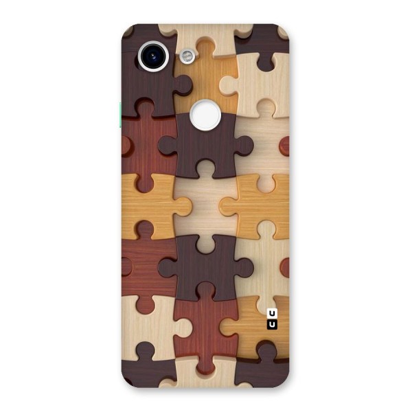 Wooden Puzzle (Printed) Back Case for Google Pixel 3