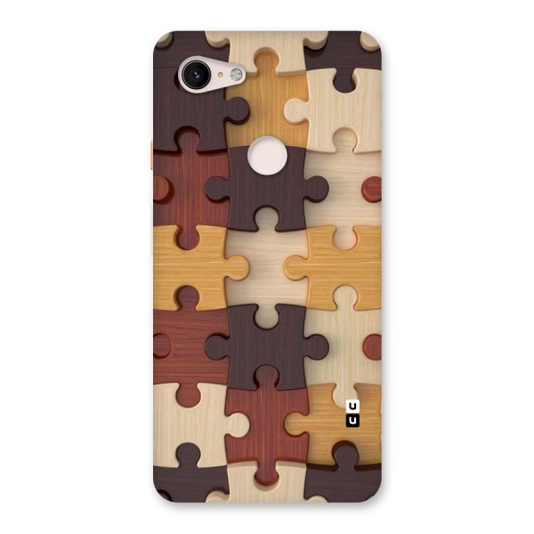 Wooden Puzzle (Printed) Back Case for Google Pixel 3 XL