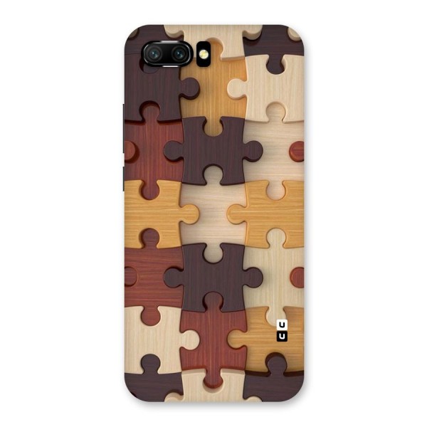Wooden Puzzle (Printed) Back Case for Honor 10
