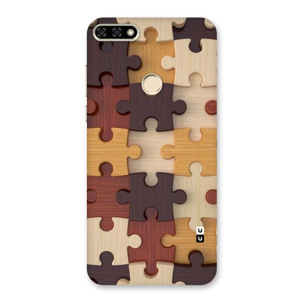 Wooden Puzzle (Printed) Back Case for Honor 7A