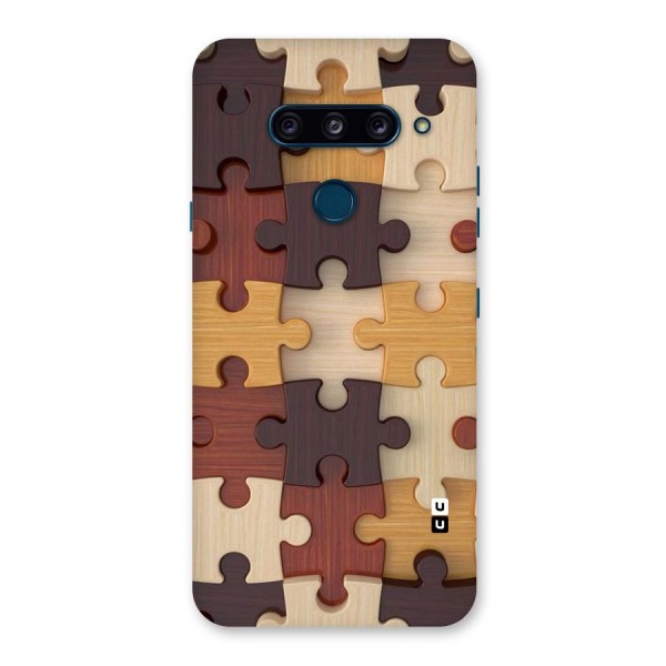 Wooden Puzzle (Printed) Back Case for LG  V40 ThinQ