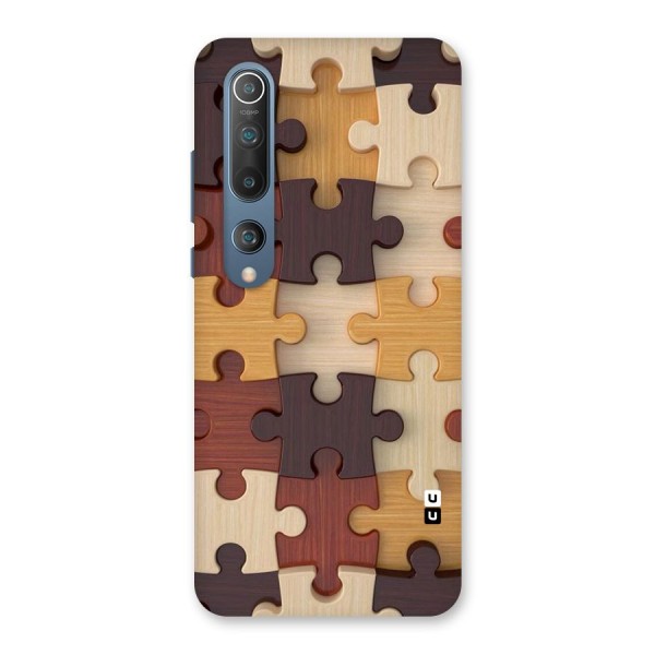 Wooden Puzzle (Printed) Back Case for Mi 10