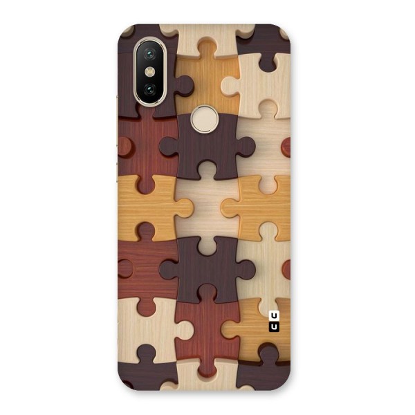 Wooden Puzzle (Printed) Back Case for Mi A2