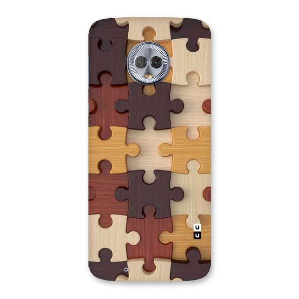Wooden Puzzle (Printed) Back Case for Moto G6