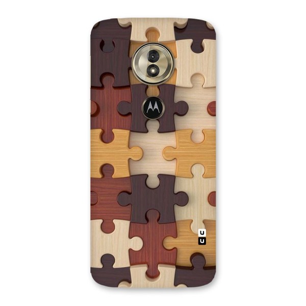 Wooden Puzzle (Printed) Back Case for Moto G6 Play