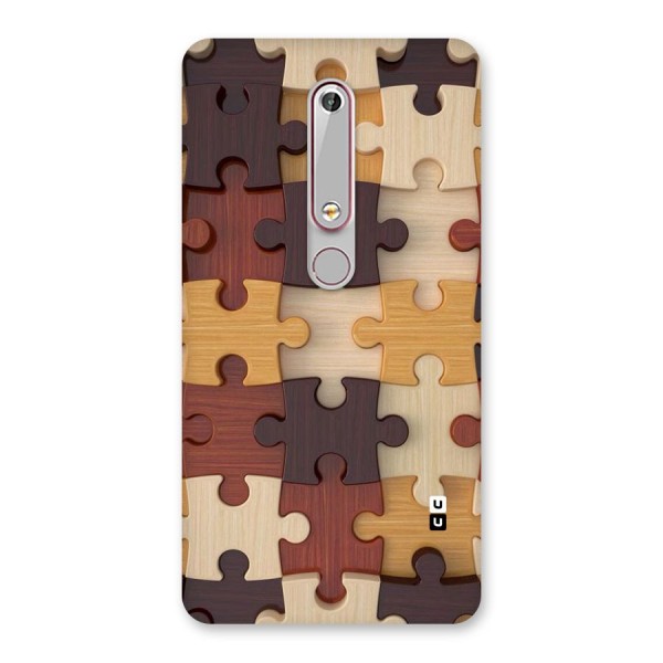 Wooden Puzzle (Printed) Back Case for Nokia 6.1