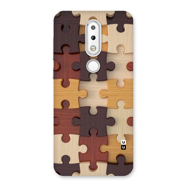 Wooden Puzzle (Printed) Back Case for Nokia 6.1 Plus