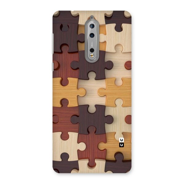 Wooden Puzzle (Printed) Back Case for Nokia 8