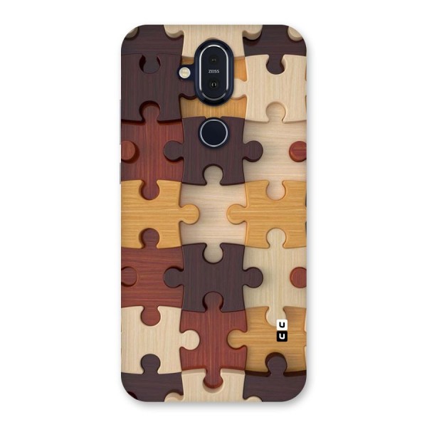Wooden Puzzle (Printed) Back Case for Nokia 8.1