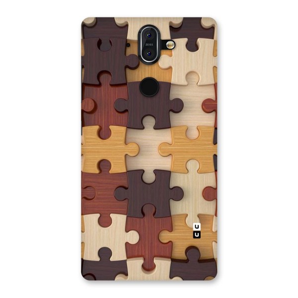 Wooden Puzzle (Printed) Back Case for Nokia 8 Sirocco