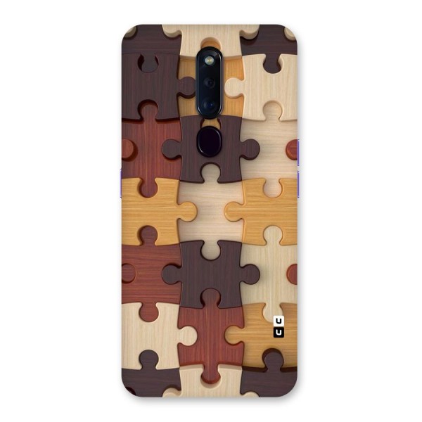 Wooden Puzzle (Printed) Back Case for Oppo F11 Pro