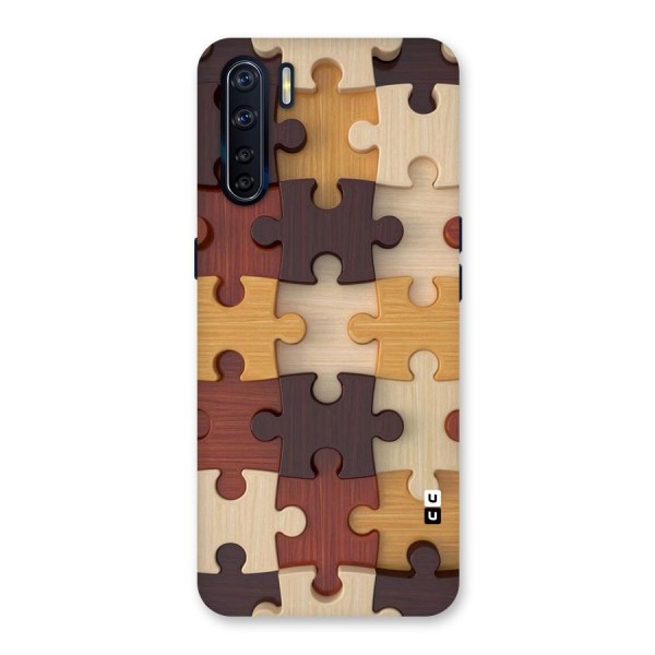 Wooden Puzzle (Printed) Back Case for Oppo F15