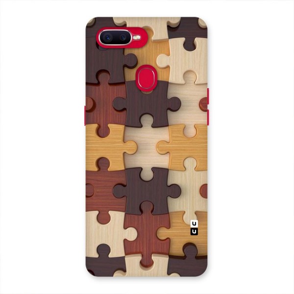 Wooden Puzzle (Printed) Back Case for Oppo F9 Pro
