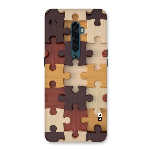 Wooden Puzzle (Printed) Back Case for Oppo Reno2
