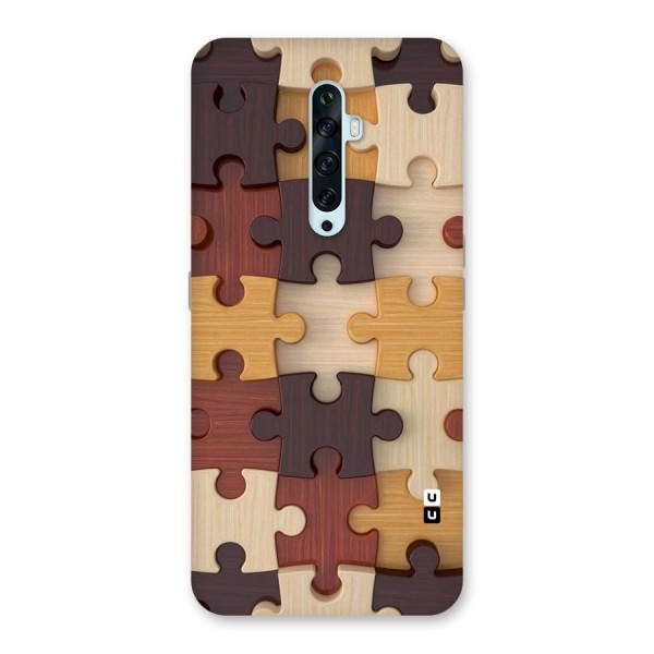 Wooden Puzzle (Printed) Back Case for Oppo Reno2 F