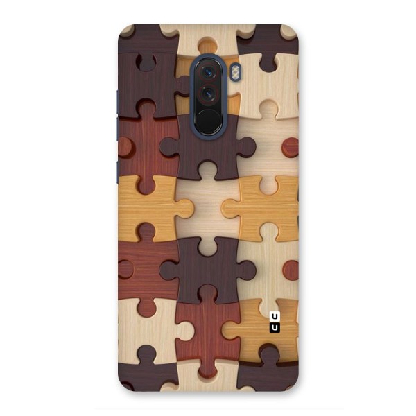 Wooden Puzzle (Printed) Back Case for Poco F1
