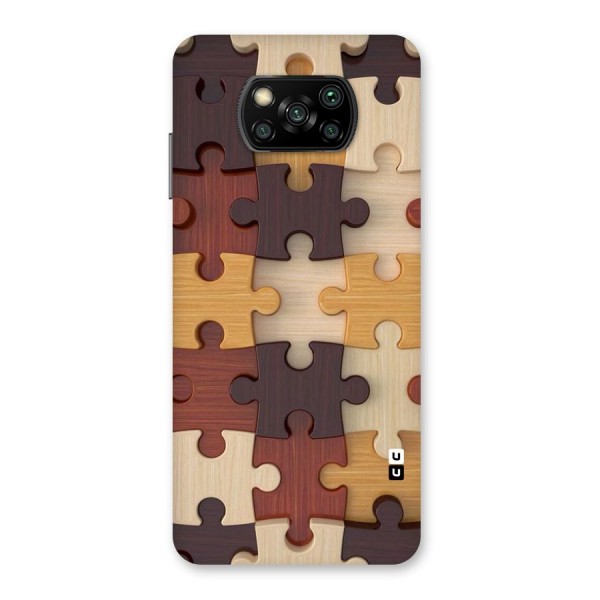 Wooden Puzzle (Printed) Back Case for Poco X3