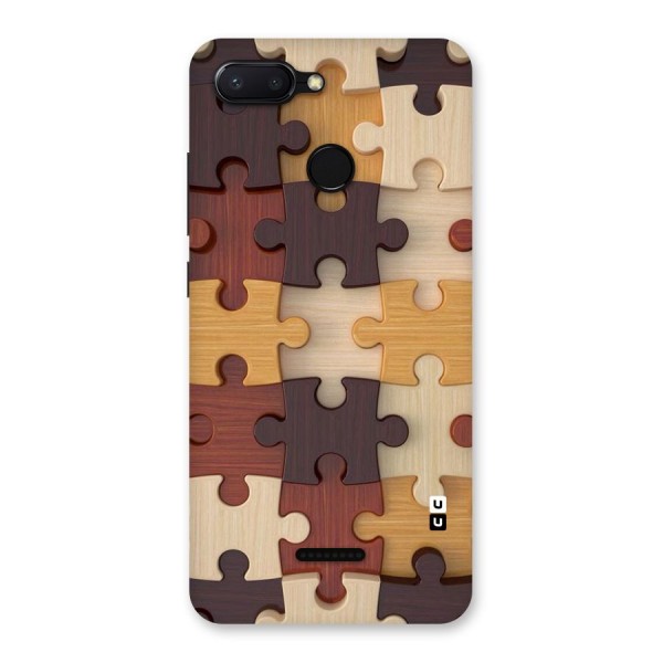 Wooden Puzzle (Printed) Back Case for Redmi 6
