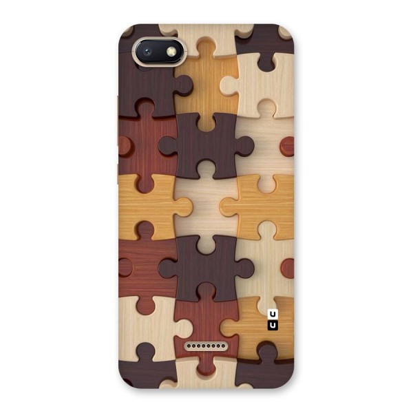 Wooden Puzzle (Printed) Back Case for Redmi 6A