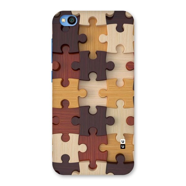 Wooden Puzzle (Printed) Back Case for Redmi Go