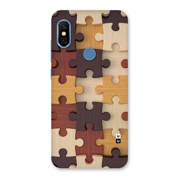 Wooden Puzzle (Printed) Back Case for Redmi Note 6 Pro