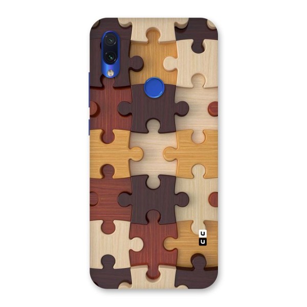 Wooden Puzzle (Printed) Back Case for Redmi Note 7