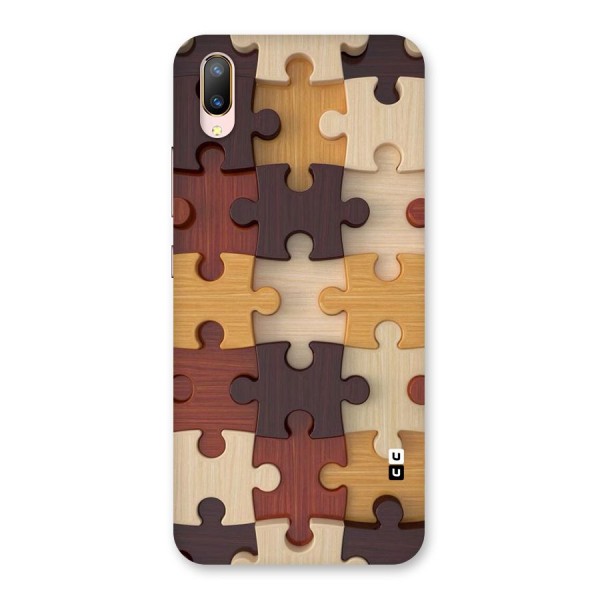 Wooden Puzzle (Printed) Back Case for Vivo V11 Pro