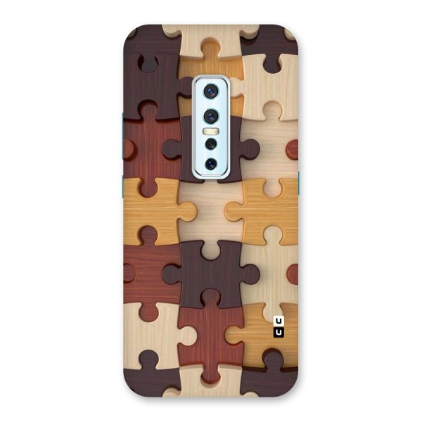 Wooden Puzzle (Printed) Back Case for Vivo V17 Pro