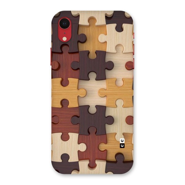 Wooden Puzzle (Printed) Back Case for iPhone XR