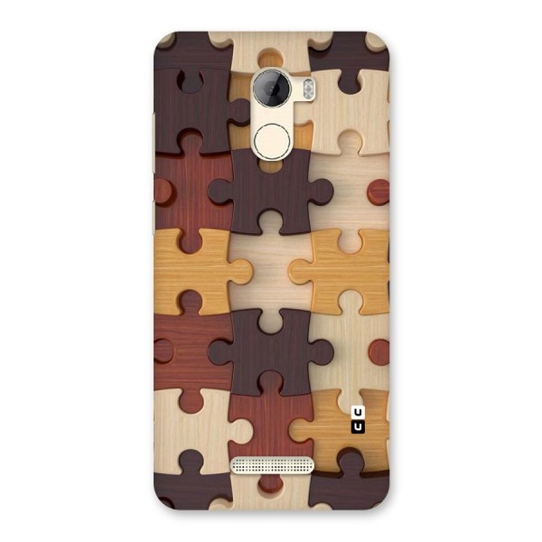 Wooden Puzzle (Printed) Back Case for Gionee A1 LIte