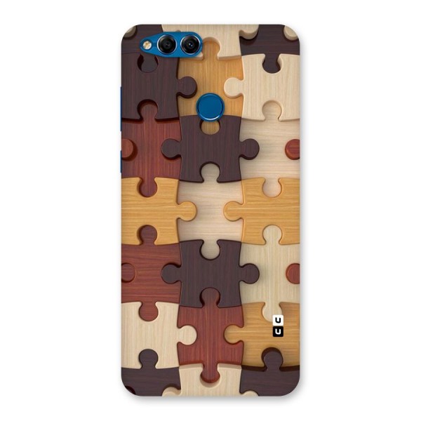 Wooden Puzzle (Printed) Back Case for Honor 7X