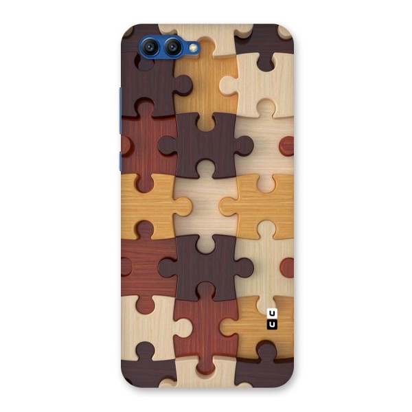 Wooden Puzzle (Printed) Back Case for Honor View 10