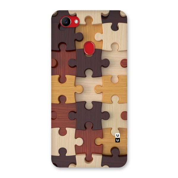 Wooden Puzzle (Printed) Back Case for Oppo F7