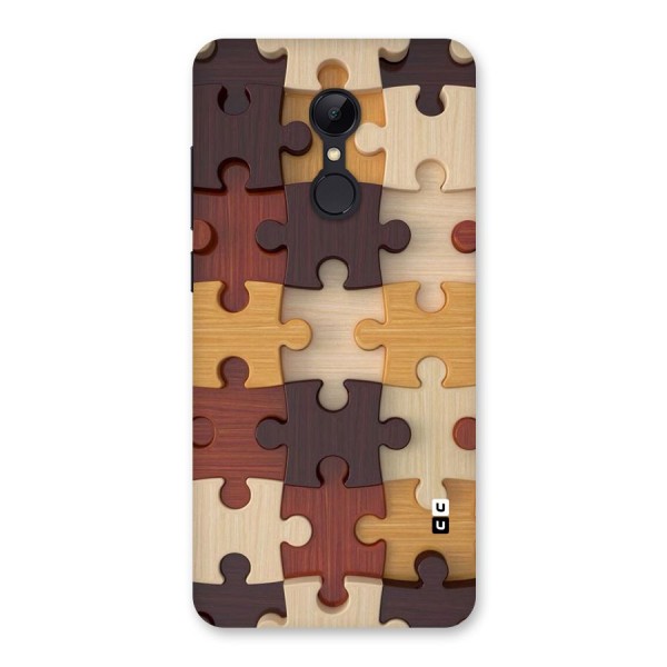 Wooden Puzzle (Printed) Back Case for Redmi 5