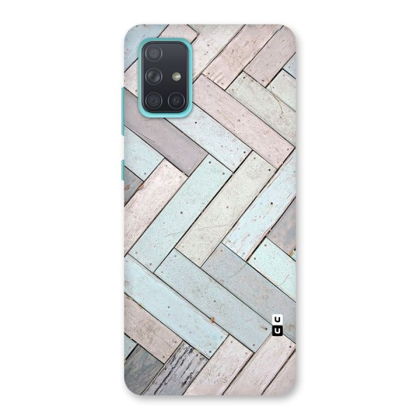 Wooden ZigZag Design Back Case for Galaxy A71