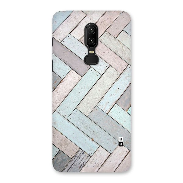 Wooden ZigZag Design Back Case for OnePlus 6
