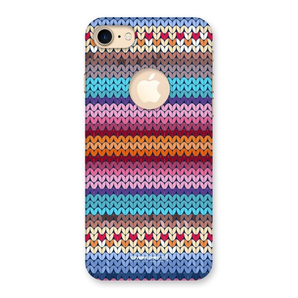 Woolen Back Case for iPhone 7 Logo Cut