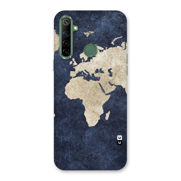 World Map Blue Gold Back Case for Realme Narzo 10