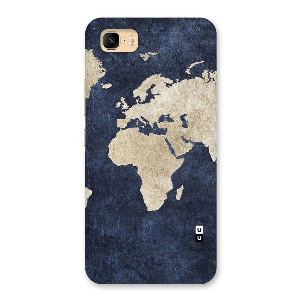 World Map Blue Gold Back Case for Zenfone 3s Max