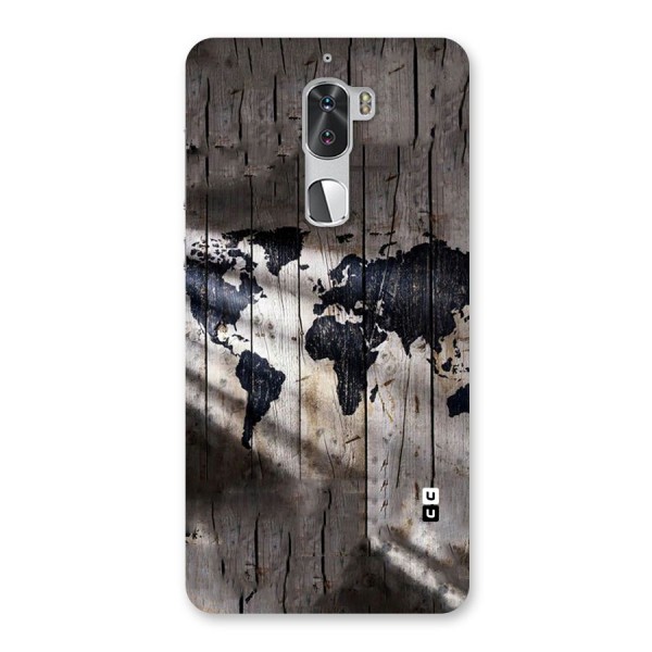 World Map Wood Design Back Case for Coolpad Cool 1