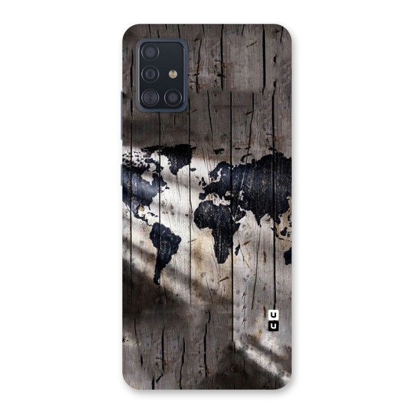 World Map Wood Design Back Case for Galaxy A51