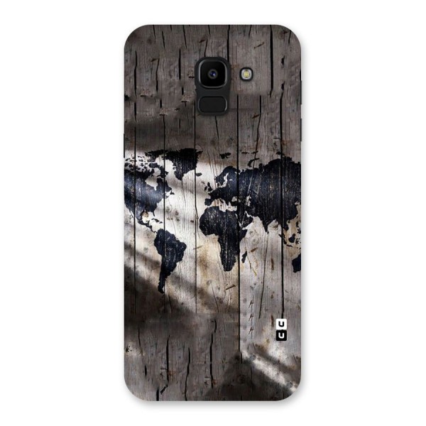 World Map Wood Design Back Case for Galaxy J6